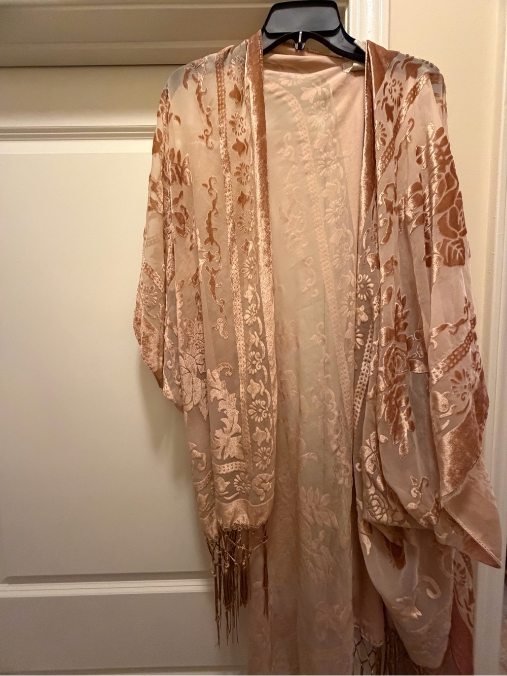 Free People Velvet Burnout Floral Wrap - Blush - Picture 5 of 5